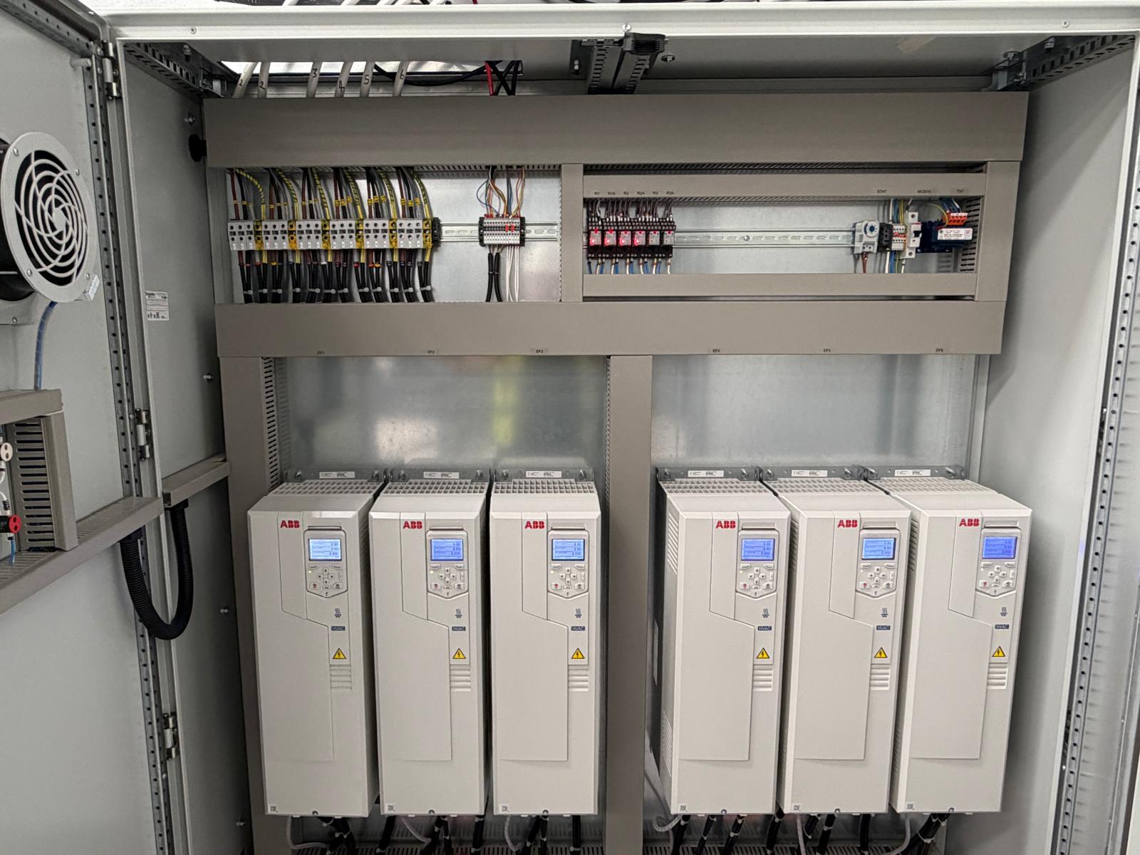 Variable speed drives inside a control panel